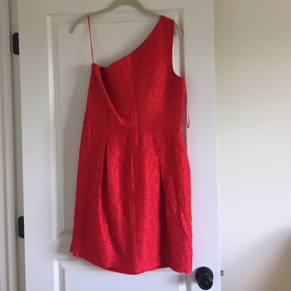 TrinaTurk bright coraly red dress - Picture 2 of 4